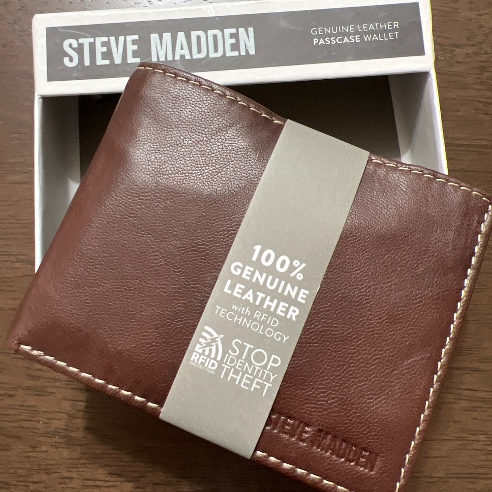 Steve Madden Men’s 100% Learher Wallet